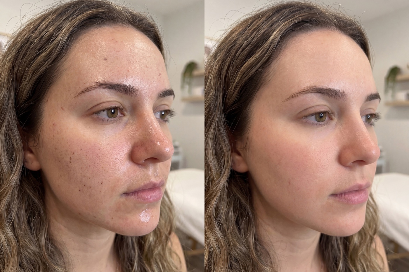 Before and after skin results